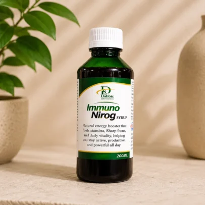 Dabbic Immuno Nirog Syrup 200 ml herbal wellness bottle
