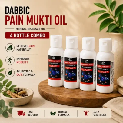 Dabbic Pain Mukti Oil 4 Bottle Combo herbal massage oil